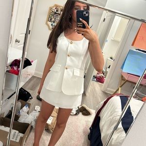 Amanda Uprichard Kya Romper in Ivory